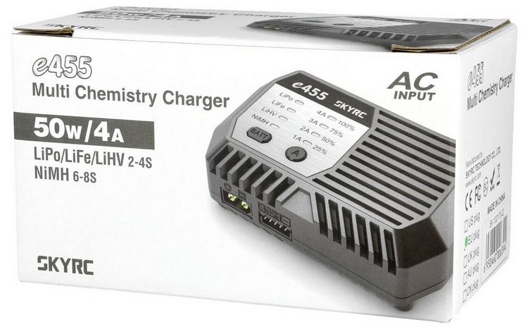 Produktbild: SKYRC e455 AC Modellbau-Ladeger&auml;t 4A LiIon, LiPo, NiMH