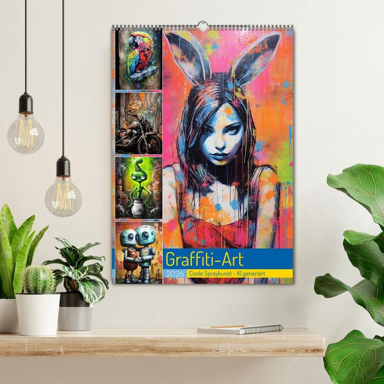 Produktbild: Graffiti Art (Wandkalender 2026 DIN A2 hoch), CALVENDO Monatskalender