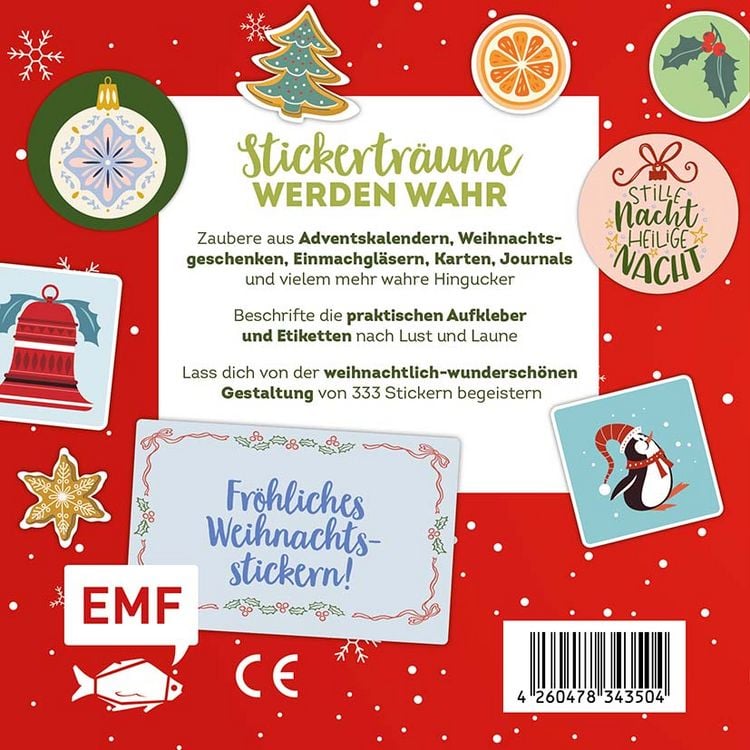 Produktbild: 333 Sticker &ndash; Merry Christmas: Geschenk-Etiketten und Aufkleber mit beschreibbarer Oberfl&auml;che