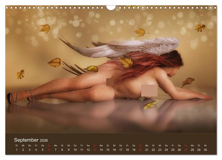 Produktbild: Engel der Verf&uuml;hrung - Mythologie als Akt (Wandkalender 2026 DIN A3 quer), CALVENDO Monatskalender