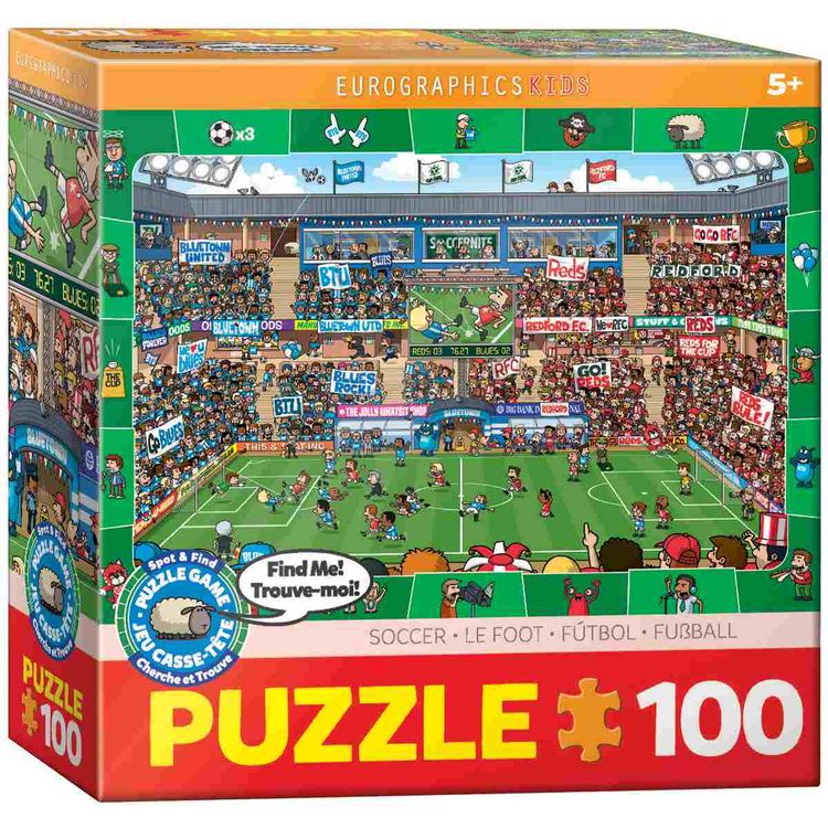 Produktbild: Eurographics 6100-0476 - Fußball - Suchen & Finden , Puzzle, 100 Teile