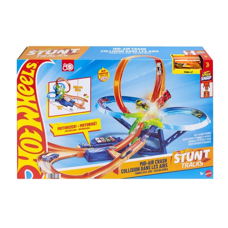 Produktbild: Hot Wheels Stunttrack Unendliche Crash-Action Spielset mit Die-Cast-Spielzeuga