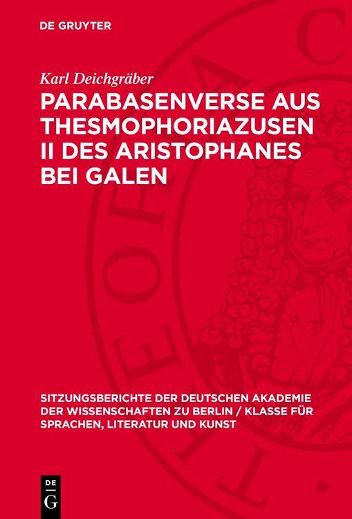 Produktbild: Parabasenverse aus Thesmophoriazusen II des Aristophanes bei Galen