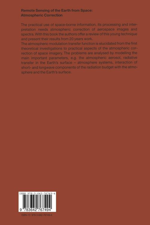 Produktbild: Remote Sensing of the Earth from Space: Atmospheric Correction