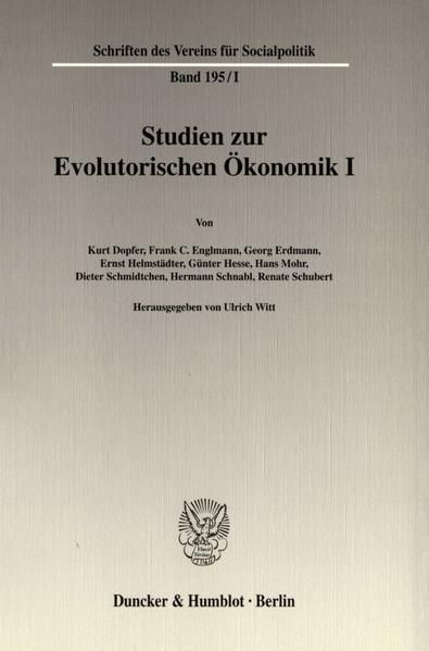 Produktbild: Studien zur Evolutorischen &Ouml;konomik I.