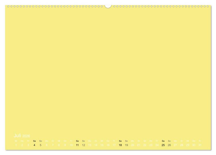 Produktbild: Bastelkalender - Gelb (Wandkalender 2026 DIN A2 quer), CALVENDO Monatskalender