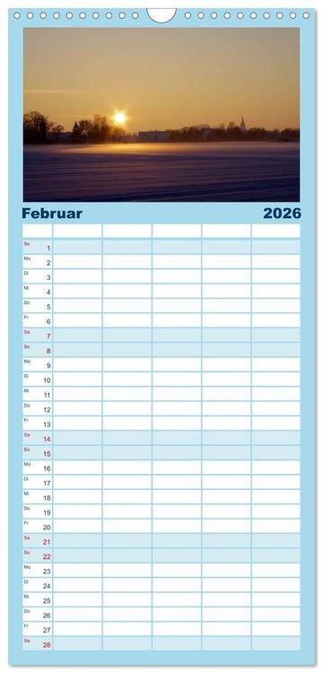 Produktbild: Familienplaner 2026 - Natur Bilder Kalender mit 5 Spalten (Wandkalender, 21 x 45 cm) CALVENDO