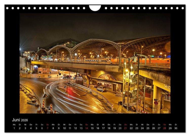 Produktbild: K&ouml;ln &ndash; Nachts 2026 (Wandkalender 2026 DIN A4 quer), CALVENDO Monatskalender