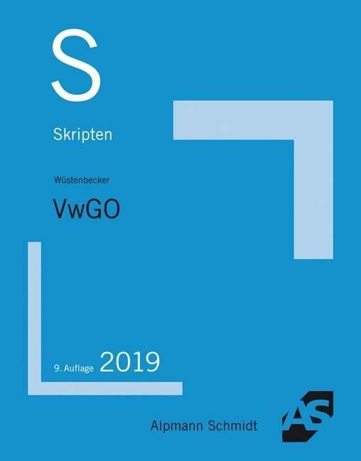 Produktbild: Skript VwGO