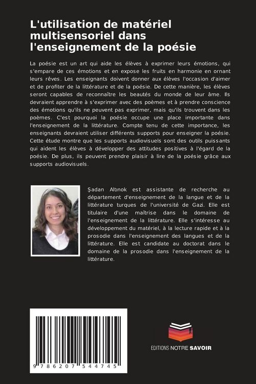 Produktbild: L'utilisation de mat&eacute;riel multisensoriel dans l'enseignement de la po&eacute;sie