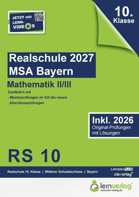 Produktbild: Original-Pr&uuml;fungen Realschule Bayern 2027 Mathematik II/III