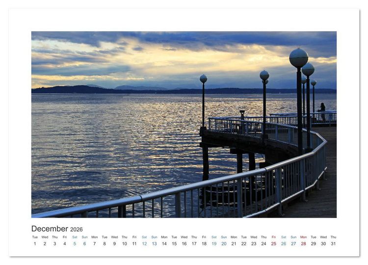 Produktbild: Seattle (High Quality Premium Wall Calendar 2026 DIN A2 landscape),CALVENDO 12 Month Wall Calendar