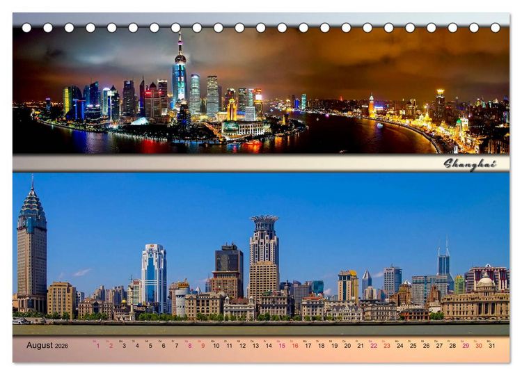 Produktbild: St&auml;dte der Welt, Panoramen (Tischkalender 2026 DIN A5 quer), CALVENDO Monatskalender
