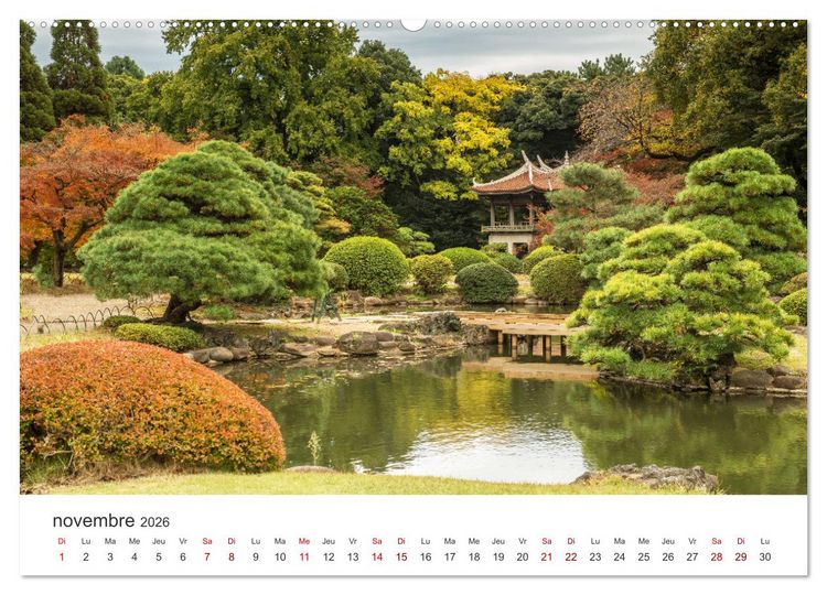 Produktbild: Jardiner au Japon (Calendrier mural 2026 DIN A2 vertical) calendrier de bureau
