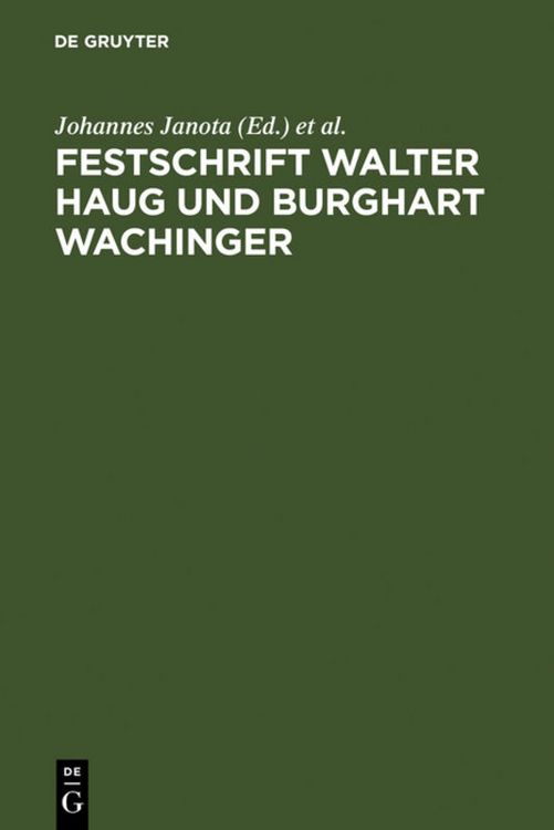 Produktbild: Festschrift Walter Haug und Burghart Wachinger