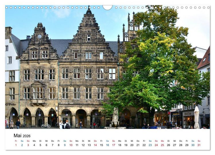 Produktbild: M&uuml;nster - die liebenswerte Fahrradstadt (Wandkalender 2026 DIN A3 quer), CALVENDO Monatskalender