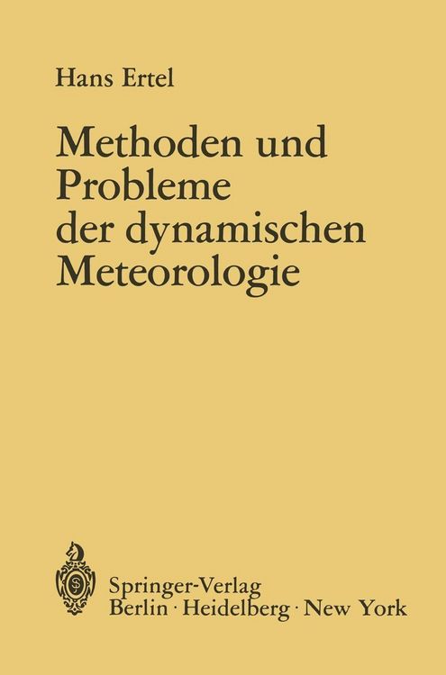 Produktbild: Methoden und Probleme der Dynamischen Meteorologie
