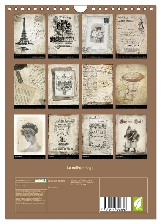 Produktbild: Le coffre vintage (Calendrier mural 2026 DIN A4 horizontal), CALVENDO calendrier mensuel