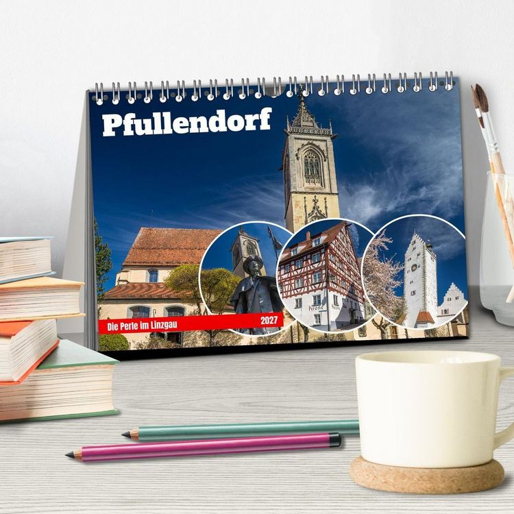 Produktbild: Pfullendorf - die Perle im Linzgau (Tischkalender 2027 DIN A5 quer), CALVENDO Monatskalender