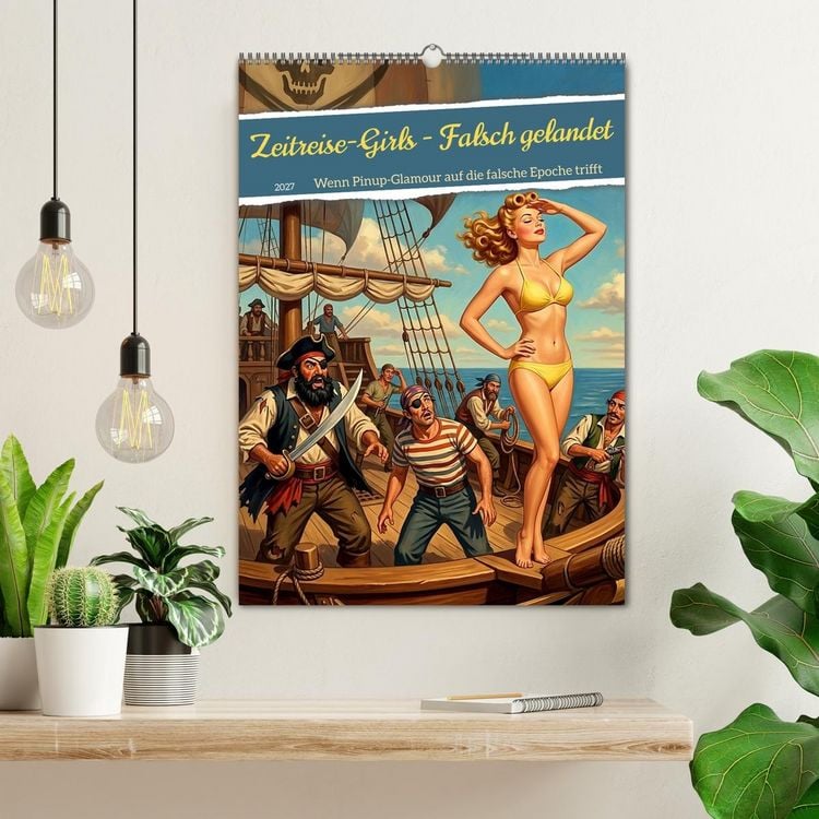 Produktbild: Zeitreise-Girls - Falsch gelandet (Wandkalender 2027 DIN A2 hoch), CALVENDO Monatskalender