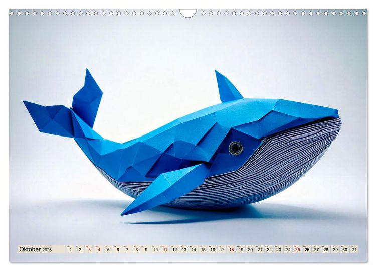 Produktbild: Wilde Origami Tiere (Wandkalender 2026 DIN A3 quer), CALVENDO Monatskalender
