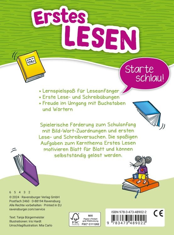 Produktbild: Mein Block zum Schulanfang: Erstes Lesen