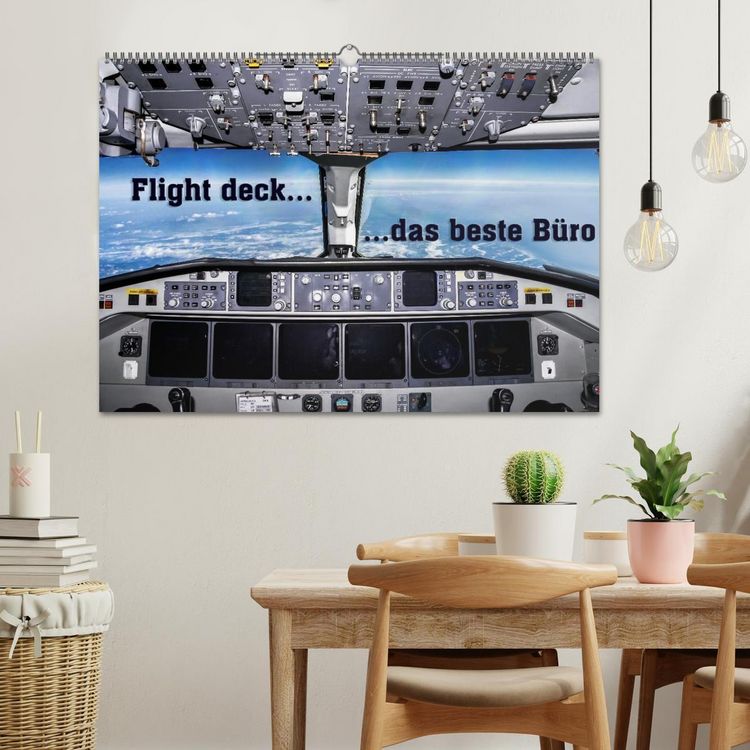 Produktbild: Flight deck - das beste B&uuml;ro (Wandkalender 2026 DIN A2 quer), CALVENDO Monatskalender