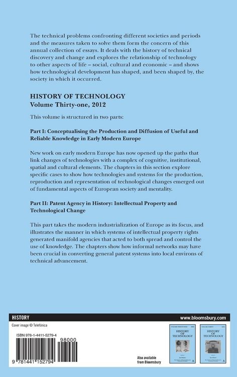 Produktbild: History of Technology Volume 31