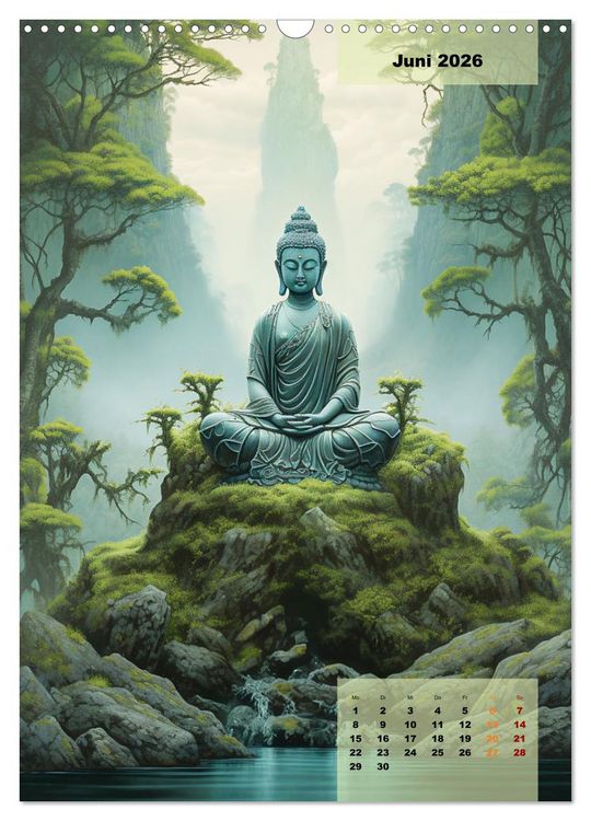 Produktbild: Jade Buddha - Finde die innere Mitte (Wandkalender 2026 DIN A3 hoch), CALVENDO Monatskalender