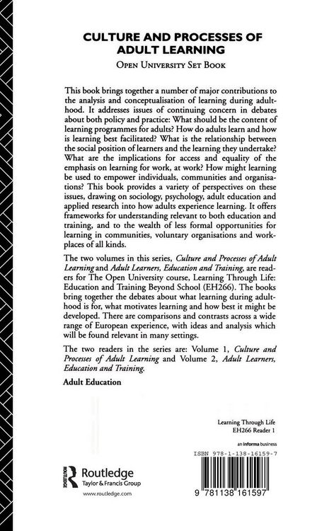 Produktbild: Culture and Processes of Adult Learning