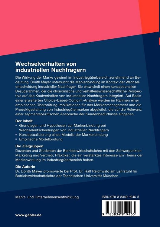 Produktbild: Wechselverhalten von industriellen Nachfragern