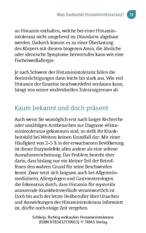 Produktbild: Richtig einkaufen Histamin-Intoleranz