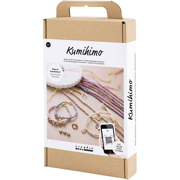 Produktbild: Creativ Company DIY Sets - Macram&eacute; Starter Kreativ Set, Makramee, Kumihimo, Freundschaftsarmband, Kreativ Box