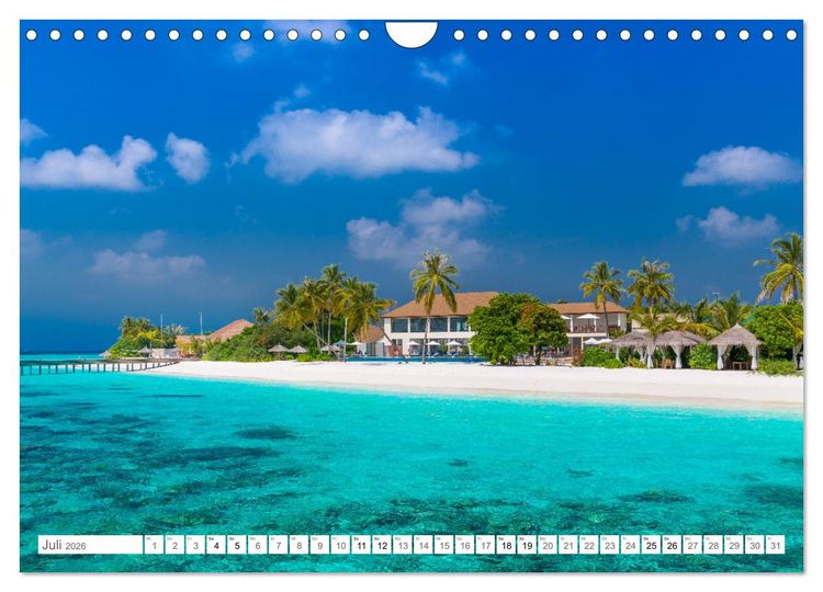 Produktbild: Malediven - Inselparadies im Indischen Ozean (Wandkalender 2026 DIN A4 quer), CALVENDO Monatskalender
