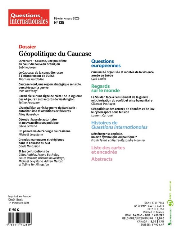 Produktbild: Questions internationales: No 135
