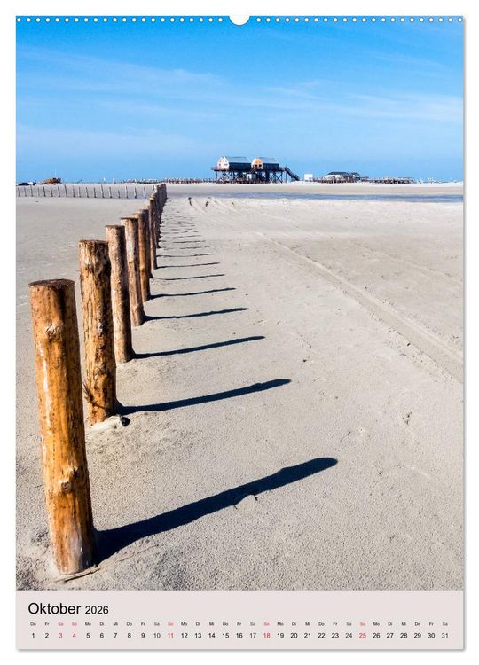 Produktbild: NORDSEEFLAIR - St. Peter Ording und Westerhever (Wandkalender 2026 DIN A2 hoch), CALVENDO Monatskalender