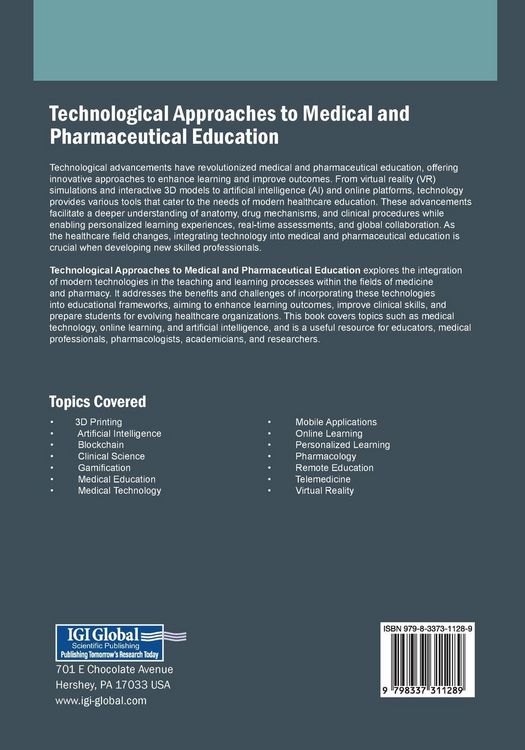 Produktbild: Technological Approaches to Medical and Pharmaceutical Education