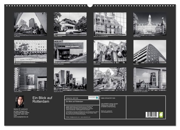 Produktbild: Ein Blick auf Rotterdam (Wandkalender 2026 DIN A2 quer), CALVENDO Monatskalender