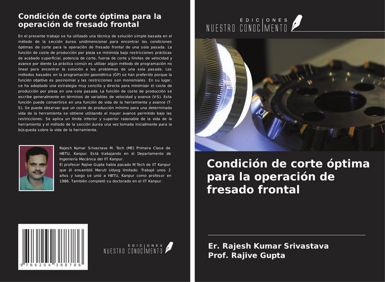 Produktbild: Condici&oacute;n de corte &oacute;ptima para la operaci&oacute;n de fresado frontal