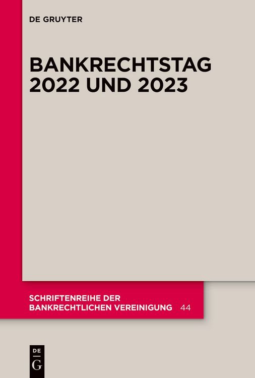 Produktbild: Bankrechtstag 2022 und 2023