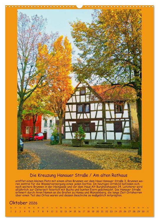 Produktbild: Gut 800 Jahre Burgholzhausen. Ein Ortsportr&auml;t in Wort und Bild 2026 (Wandkalender 2026 DIN A2 hoch), CALVENDO Monatskalender