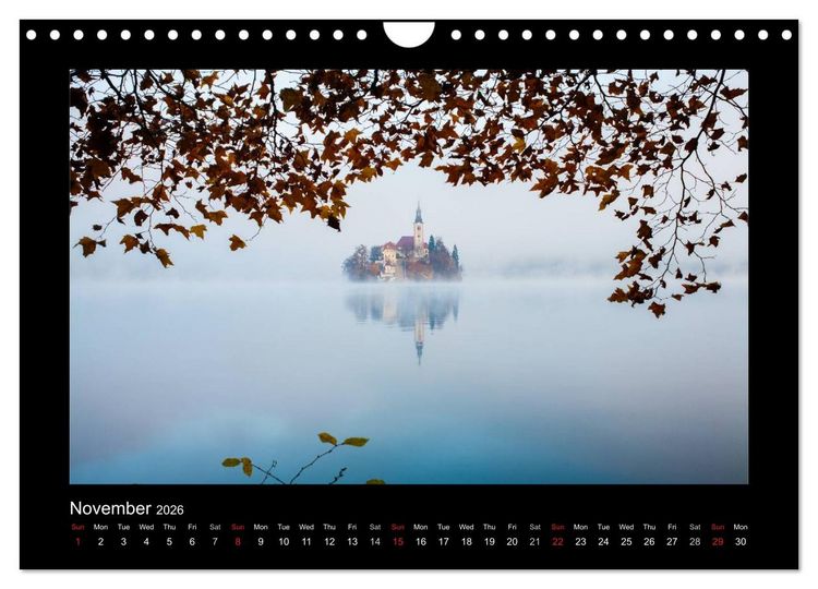 Produktbild: Lake Bled Slovenia (Wall Calendar 2026 DIN A4 landscape), CALVENDO 12 Month Wall Calendar