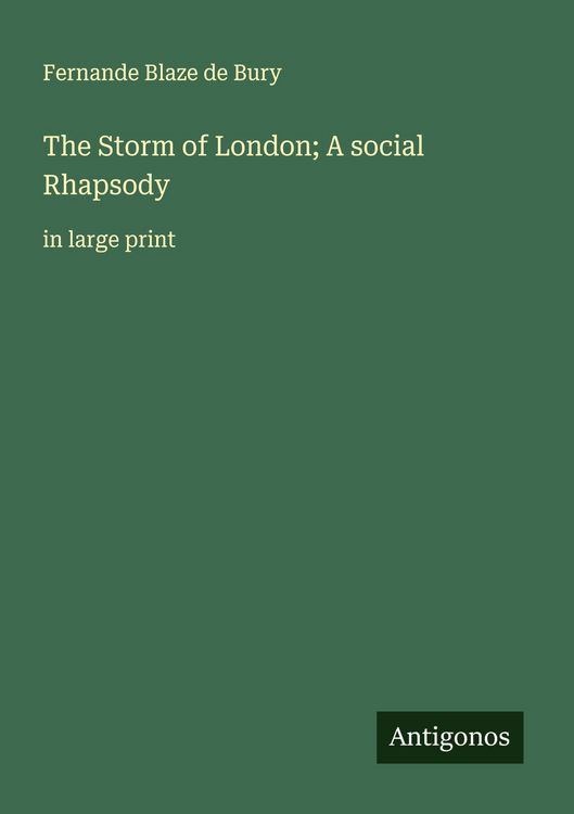 Produktbild: The Storm of London; A social Rhapsody