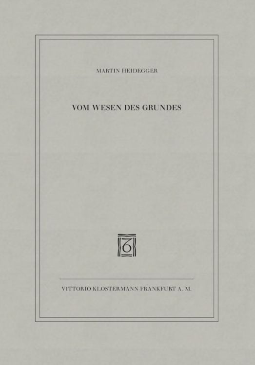 Produktbild: Vom Wesen des Grundes