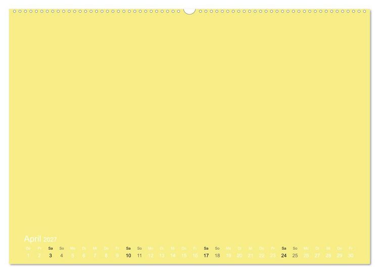 Produktbild: Bastelkalender - Gelb (Wandkalender 2027 DIN A2 quer), CALVENDO Monatskalender