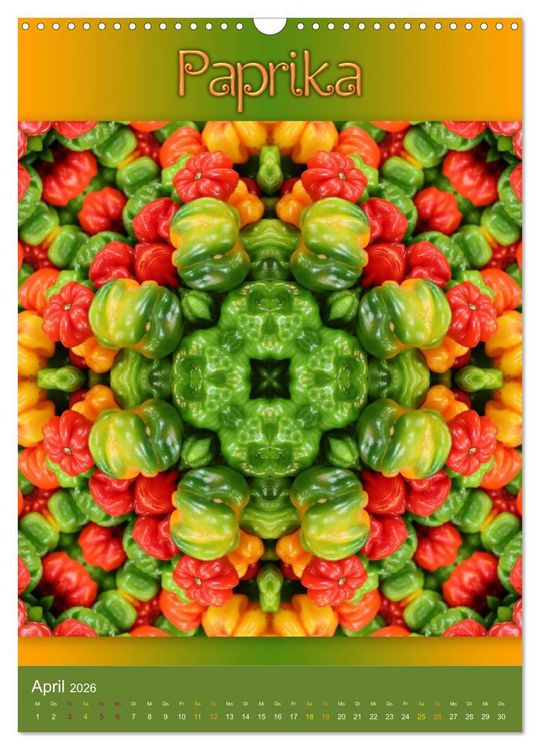 Produktbild: Kulinarische Mandalas (Wandkalender 2026 DIN A3 hoch), CALVENDO Monatskalender