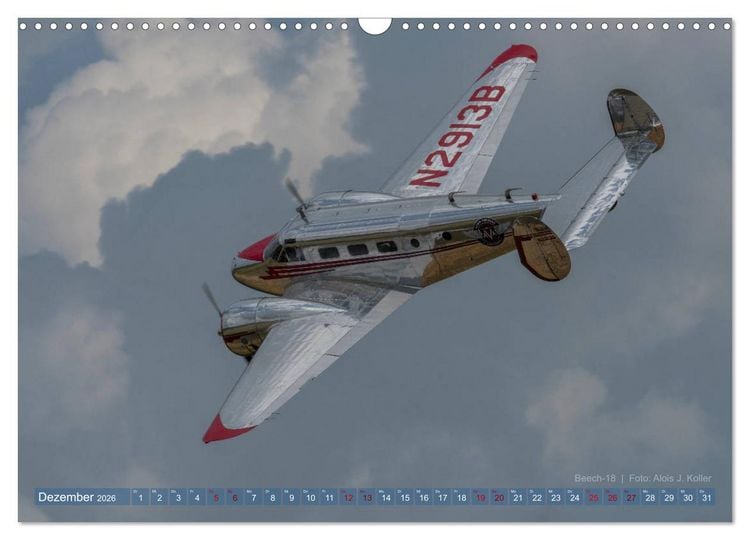 Produktbild: Historische Propellerflugzeuge 2026 (Wandkalender 2026 DIN A3 quer), CALVENDO Monatskalender