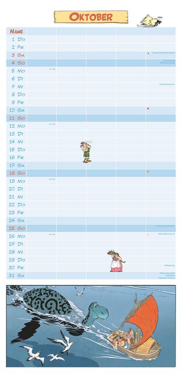 Produktbild: Asterix 2026 Familienplaner - Familien-Timer - Termin-Planer - Kids - Kinder-Kalender - Familien-Kalender - 22x45