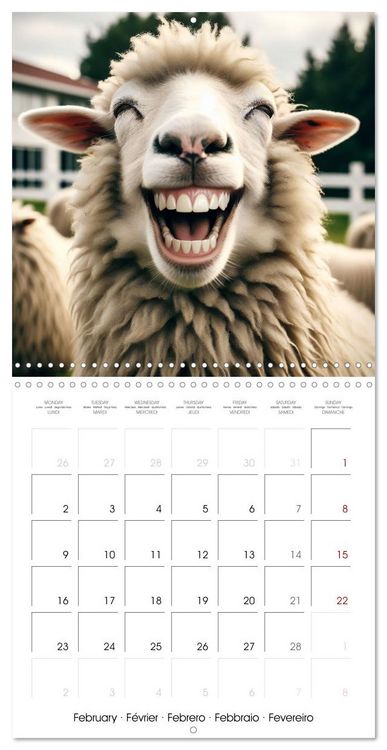 Produktbild: Joie animale - Une ann&eacute;e de sourires et d'&eacute;nergie positive (Calendrier mural carr&eacute; 2026 30x30 cm) Calendrier double avec une page pour vos prises de notes