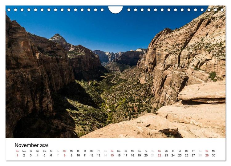 Produktbild: Nationalparks in Utah (Wandkalender 2026 DIN A4 quer), CALVENDO Monatskalender